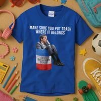 Beto Make Sure You Put Trash Where It Belongs Kids T-Shirt thumb 3