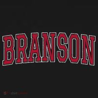 Branson Missouri Souvenir Varsity Style Red Text Ornament thumb 1