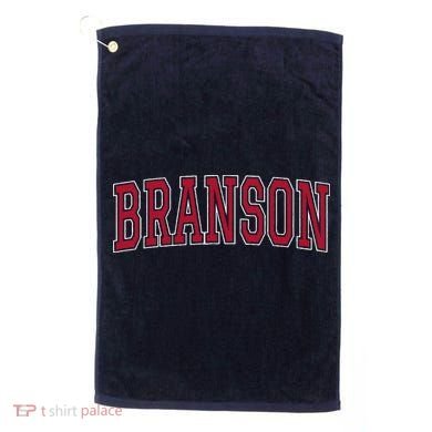 Branson Missouri Souvenir Varsity Style Red Text Golf Towel