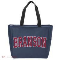 Branson Missouri Souvenir Varsity Style Red Text Tote Bag thumb 0