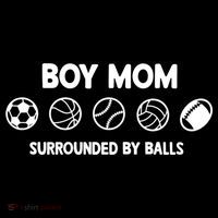 Boy Mom Surrounded By Balls Meaningful Gift Button thumb 1