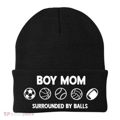 Boy Mom Surrounded By Balls Meaningful Gift Beanie