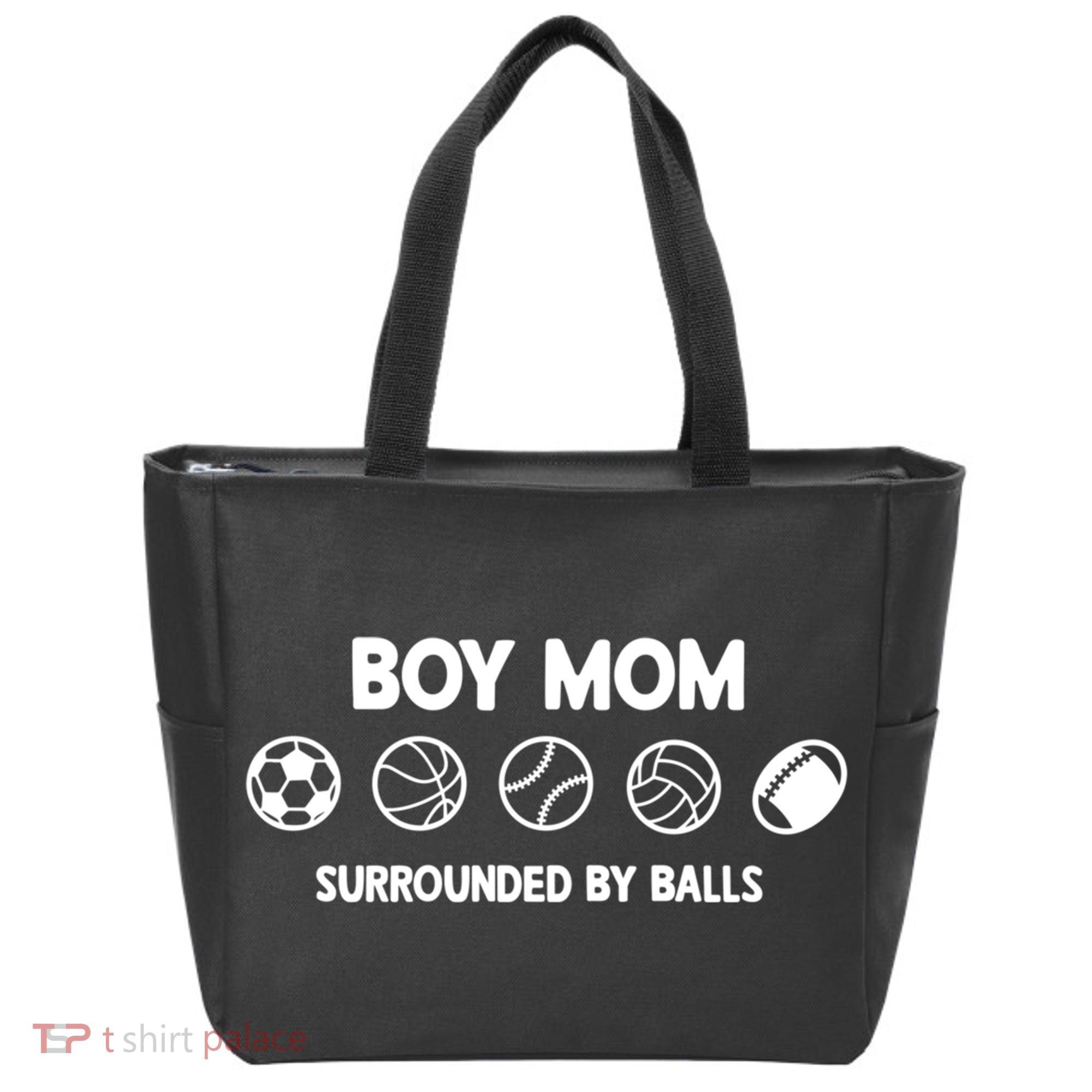 Boy Mom Surrounded By Balls Meaningful Gift Tote Bag