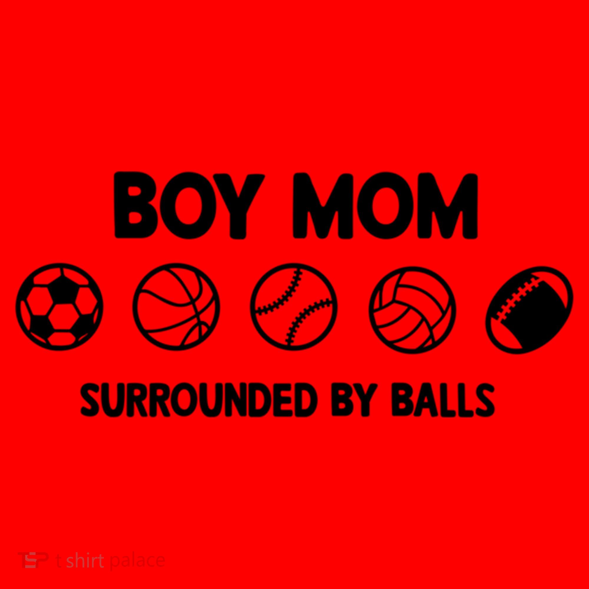 Boy Mom Surrounded By Balls Meaningful Gift Santa Hat