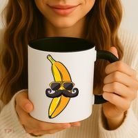 Banana Mustache Sunglasses Face Funny Fruit Cool Banana Gift Coffee Mug thumb 3