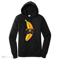 Banana Mustache Sunglasses Face Funny Fruit Cool Banana Gift Women's Hoodie thumb 0