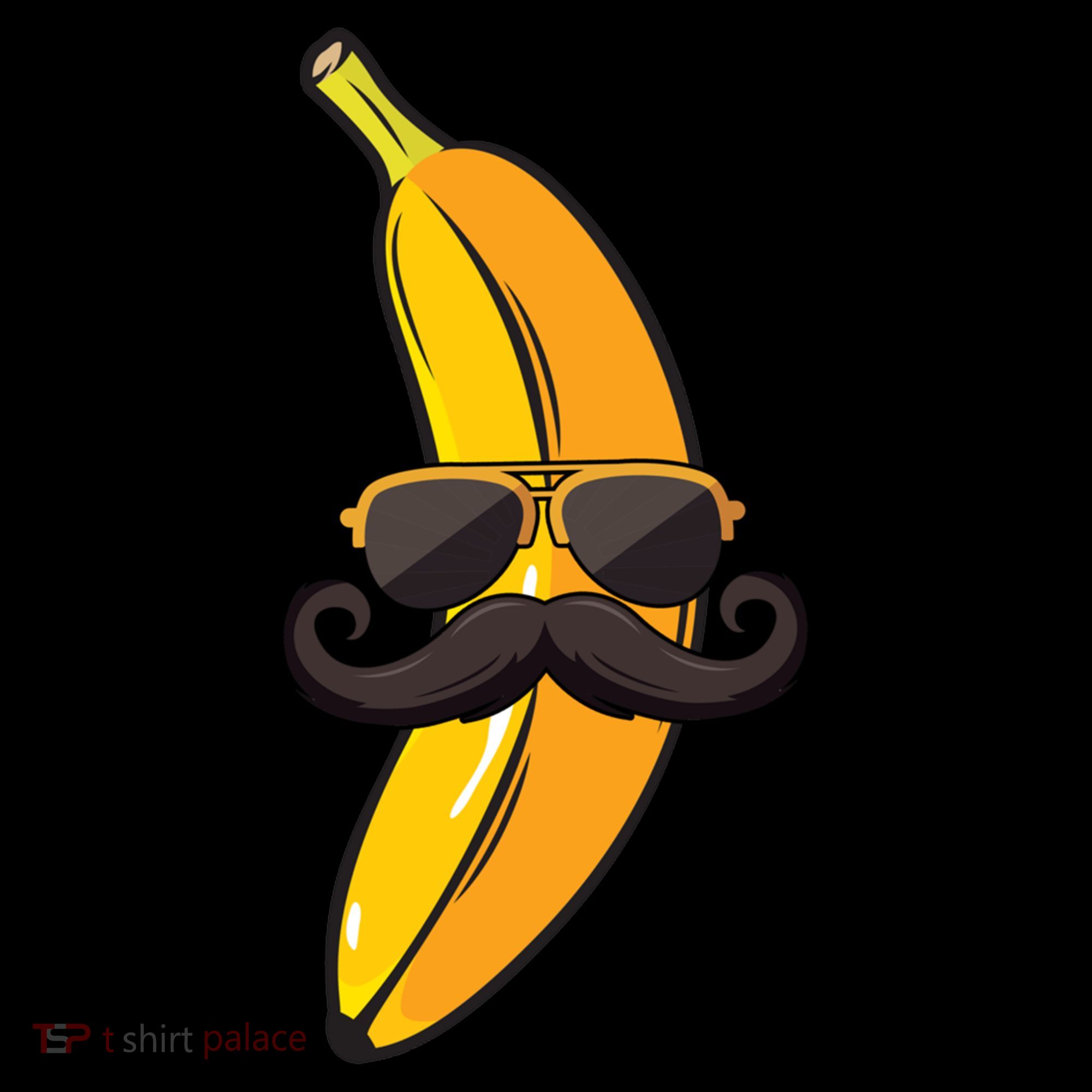 Banana Mustache Sunglasses Face Funny Fruit Cool Banana Gift Women's Hoodie