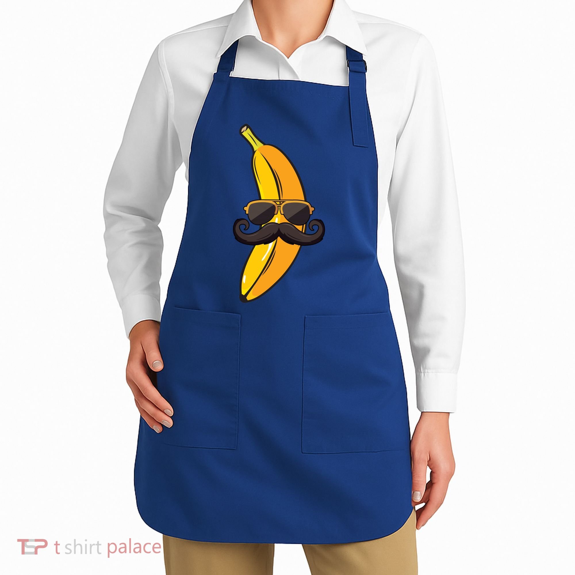 Banana Mustache Sunglasses Face Funny Fruit Cool Banana Gift Apron