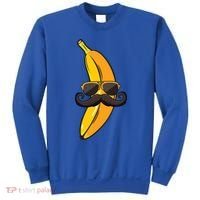 Banana Mustache Sunglasses Face Funny Fruit Cool Banana Gift Sweatshirt thumb 0