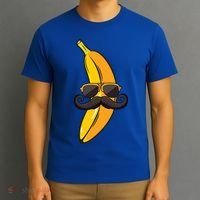 Banana Mustache Sunglasses Face Funny Fruit Cool Banana Gift T-Shirt thumb 3