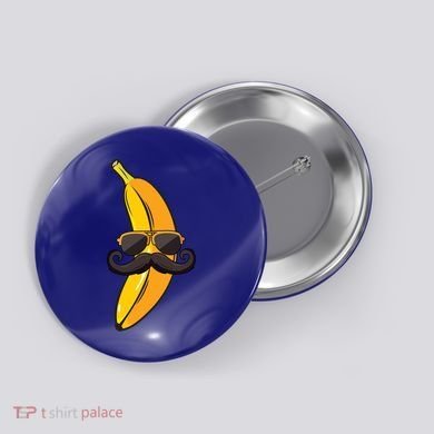 Banana Mustache Sunglasses Face Funny Fruit Cool Banana Gift Button