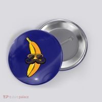 Banana Mustache Sunglasses Face Funny Fruit Cool Banana Gift Button thumb 0