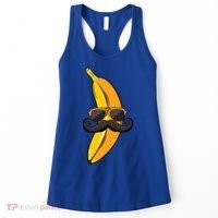 Banana Mustache Sunglasses Face Funny Fruit Cool Banana Gift Women's Tank Top thumb 0