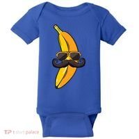 Banana Mustache Sunglasses Face Funny Fruit Cool Banana Gift Baby Bodysuit thumb 0