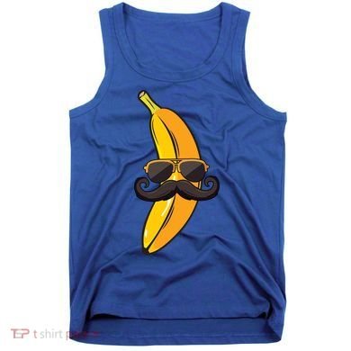 Banana Mustache Sunglasses Face Funny Fruit Cool Banana Gift Tank Top