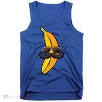 Banana Mustache Sunglasses Face Funny Fruit Cool Banana Gift Tank Top thumb 0
