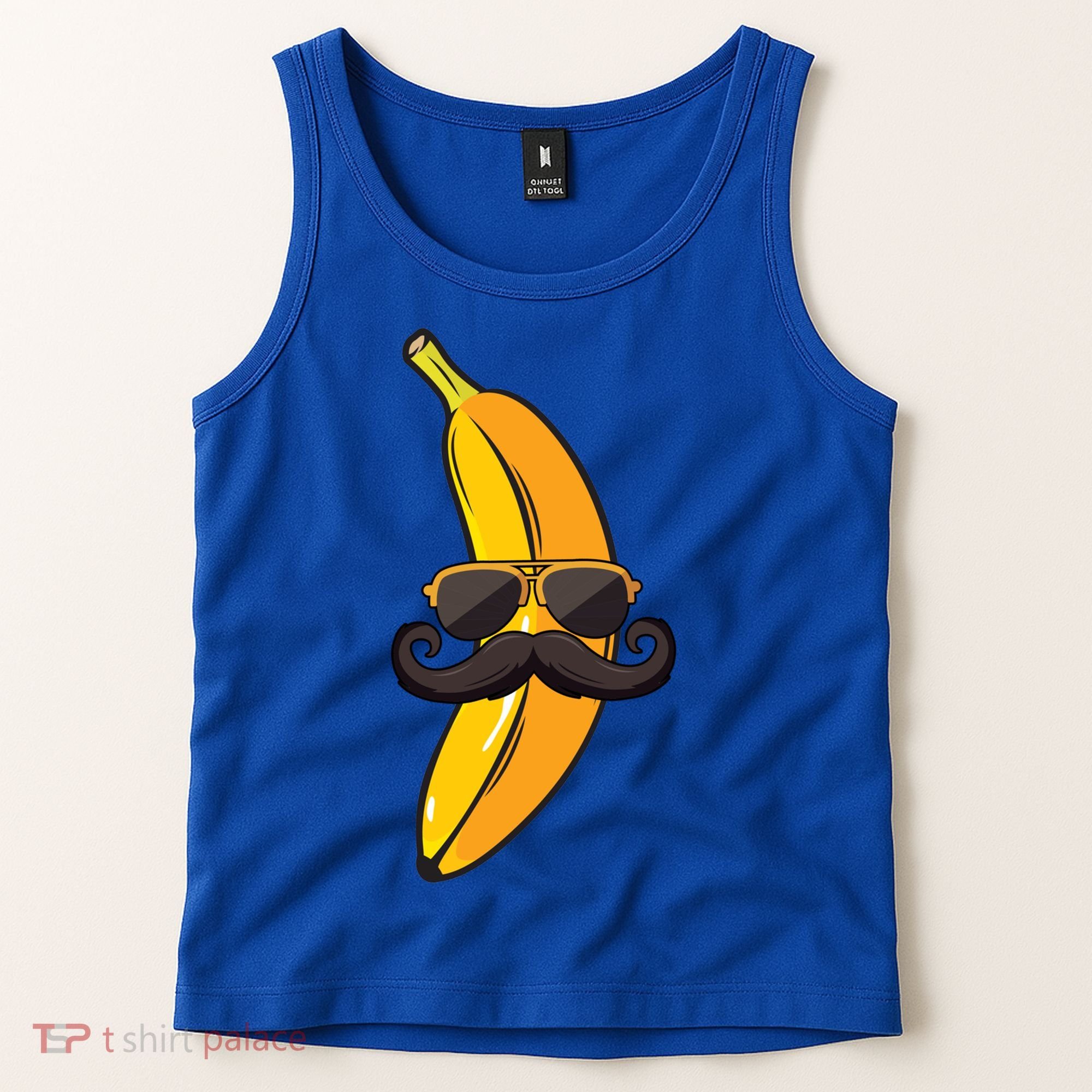 Banana Mustache Sunglasses Face Funny Fruit Cool Banana Gift Tank Top