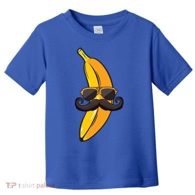 Banana Mustache Sunglasses Face Funny Fruit Cool Banana Gift Toddler T-Shirt