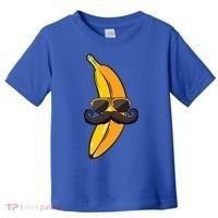 Banana Mustache Sunglasses Face Funny Fruit Cool Banana Gift Toddler T-Shirt thumb 0