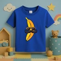 Banana Mustache Sunglasses Face Funny Fruit Cool Banana Gift Toddler T-Shirt thumb 3