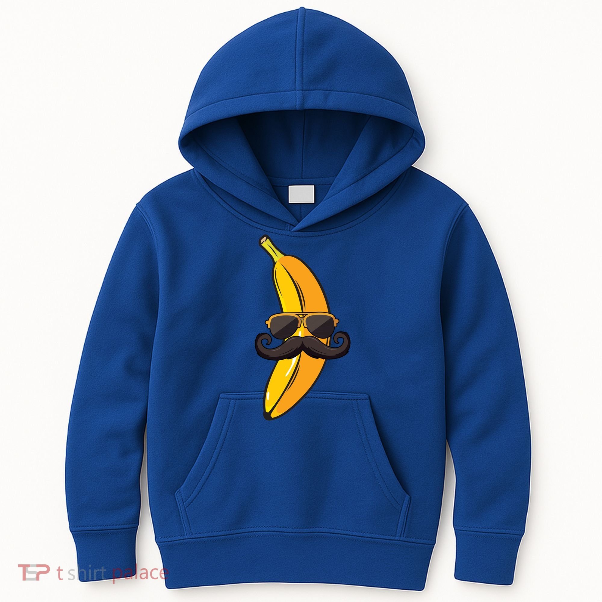 Banana Mustache Sunglasses Face Funny Fruit Cool Banana Gift Kids Hoodie