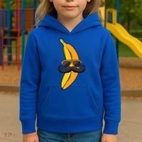 Banana Mustache Sunglasses Face Funny Fruit Cool Banana Gift Kids Hoodie thumb 3