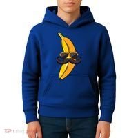Banana Mustache Sunglasses Face Funny Fruit Cool Banana Gift Kids Hoodie thumb 4