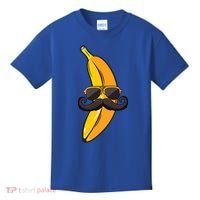 Banana Mustache Sunglasses Face Funny Fruit Cool Banana Gift Kids T-Shirt thumb 0