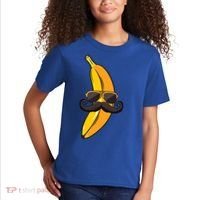 Banana Mustache Sunglasses Face Funny Fruit Cool Banana Gift Kids T-Shirt thumb 2