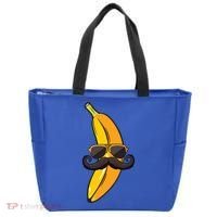 Banana Mustache Sunglasses Face Funny Fruit Cool Banana Gift Tote Bag thumb 0
