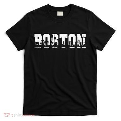 Boston Massachusetts Skyline Graphic Apparel T-Shirt