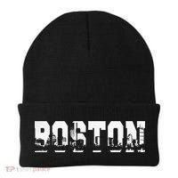 Boston Massachusetts Skyline Graphic Apparel Beanie thumb 0