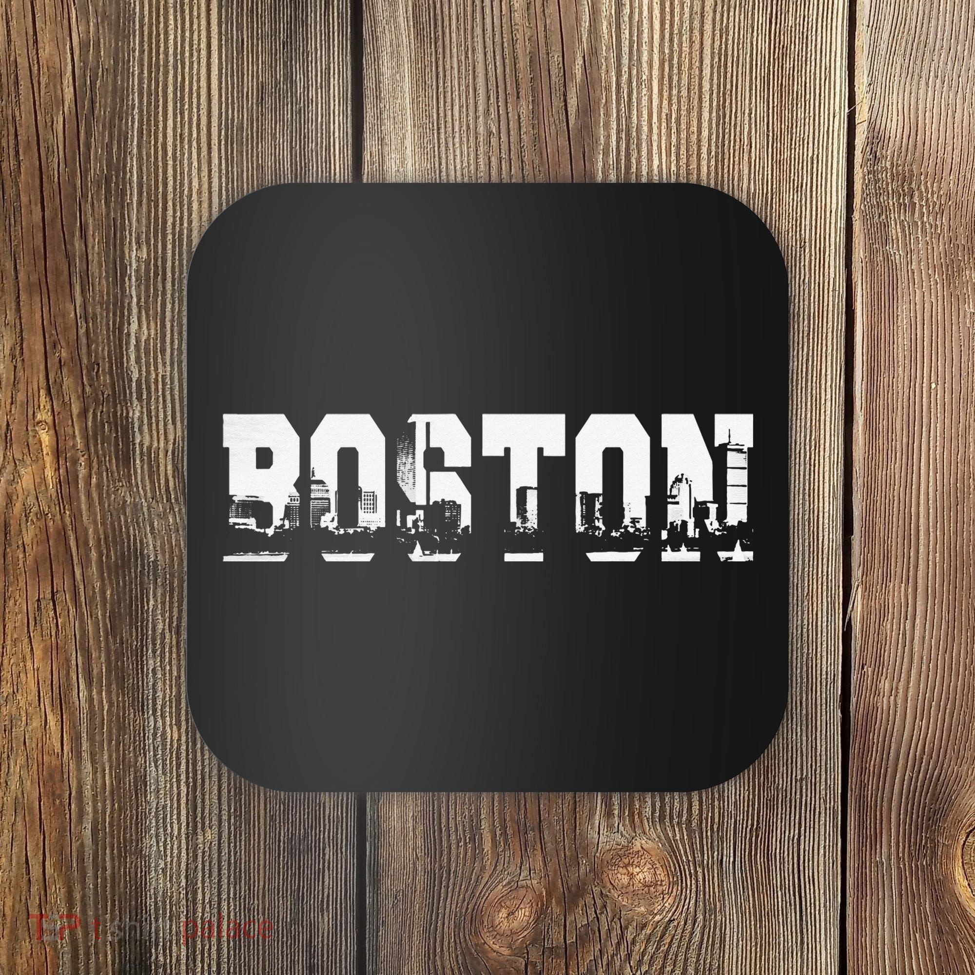 Boston Massachusetts Skyline Graphic Apparel Coaster