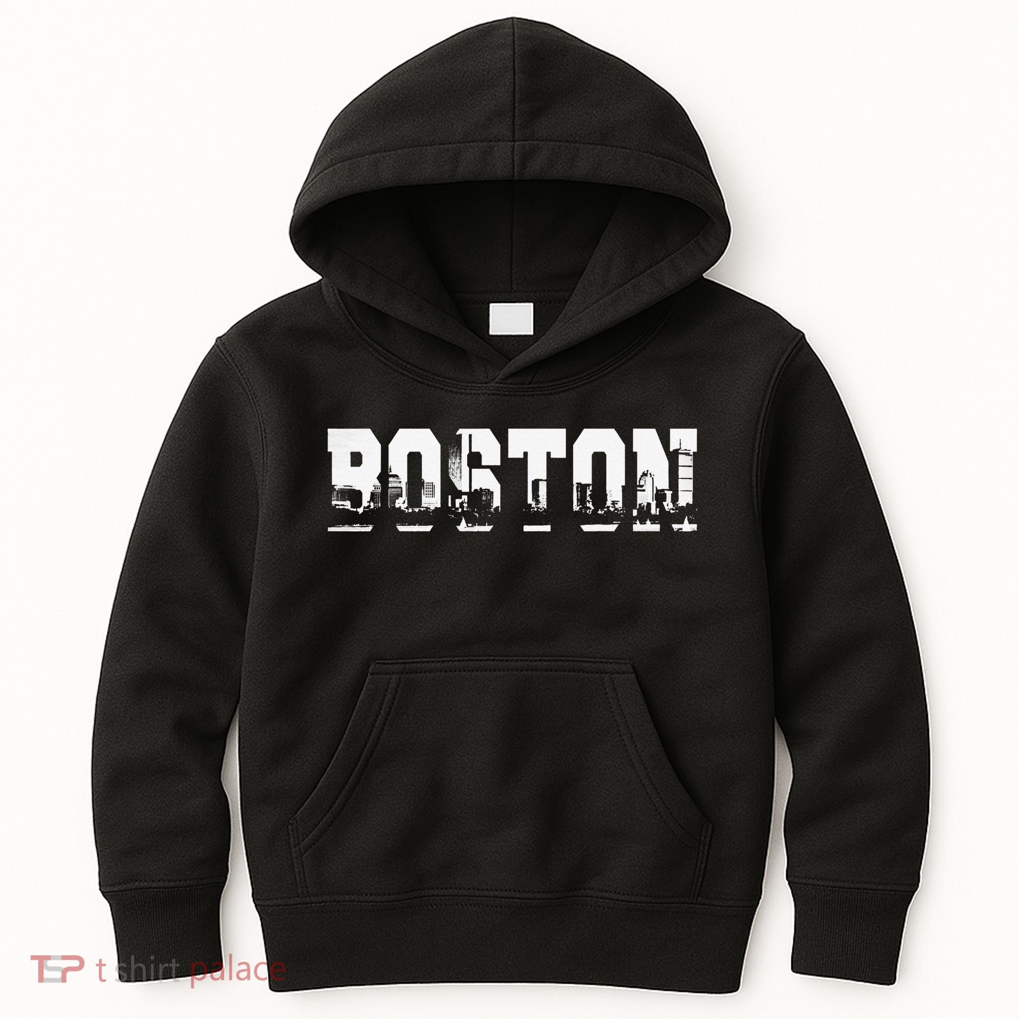 Boston Massachusetts Skyline Graphic Apparel Kids Hoodie