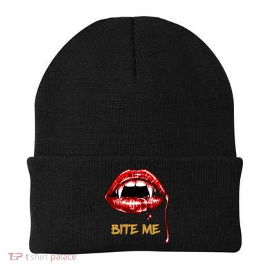 Bite Me Sexy Vampire Lips Halloween Novelty Gift Beanie