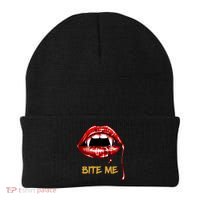 Bite Me Sexy Vampire Lips Halloween Novelty Gift Beanie thumb 0