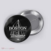Boston Massachusetts Souvenir Sailing Great Gift Button thumb 0