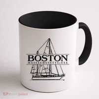 Boston Massachusetts Souvenir Sailing Great Gift Coffee Mug thumb 1