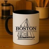 Boston Massachusetts Souvenir Sailing Great Gift Coffee Mug thumb 4