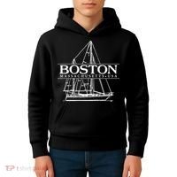 Boston Massachusetts Souvenir Sailing Great Gift Kids Hoodie thumb 4