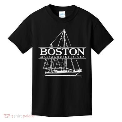 Boston Massachusetts Souvenir Sailing Great Gift Kids T-Shirt