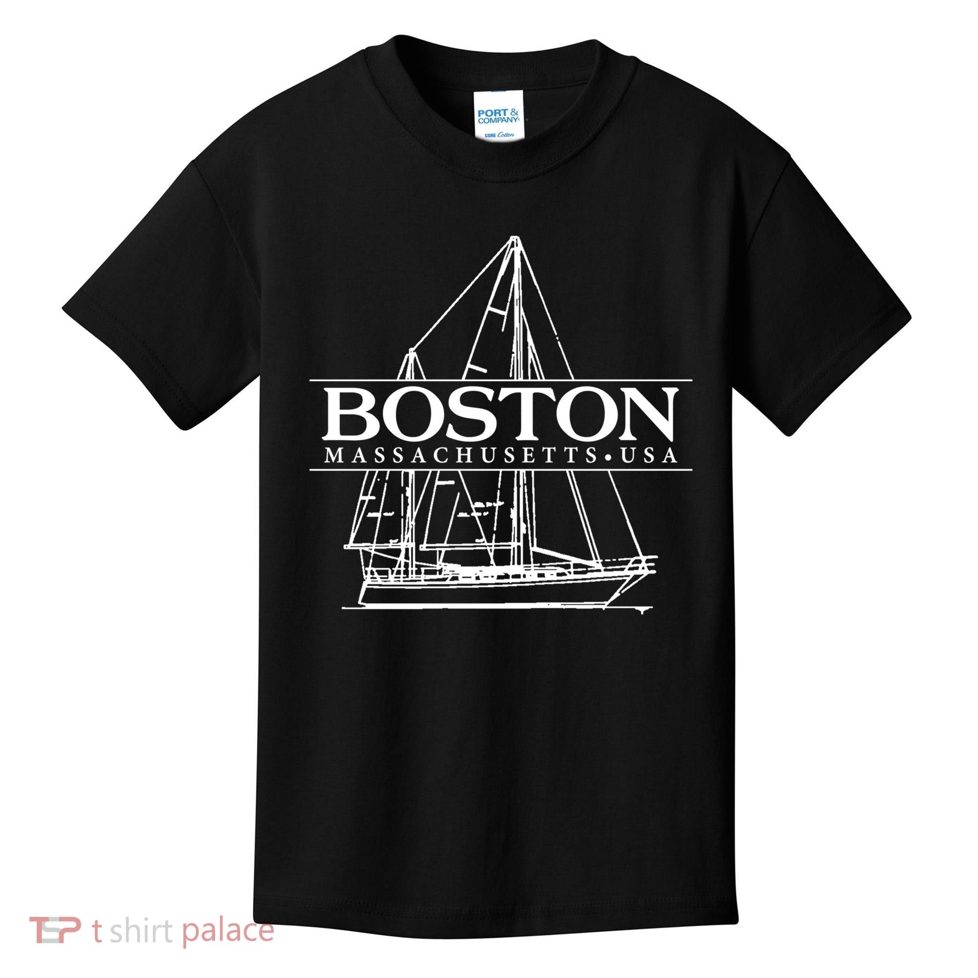 Boston Massachusetts Souvenir Sailing Great Gift Kids T-Shirt