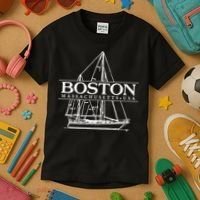 Boston Massachusetts Souvenir Sailing Great Gift Kids T-Shirt thumb 3