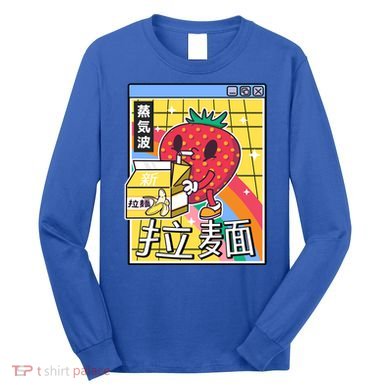 Banana Milk Strawberry Rainbow Digital Japan Style Vaporwave Gift Long Sleeve Shirt