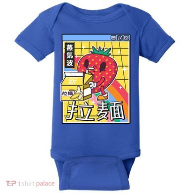 Banana Milk Strawberry Rainbow Digital Japan Style Vaporwave Gift Baby Bodysuit
