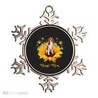 Beagle Mom Sunflower With Dog Paw MotherS Day Ornament thumb 0