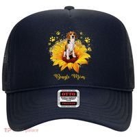 Beagle Mom Sunflower With Dog Paw MotherS Day Hat thumb 0