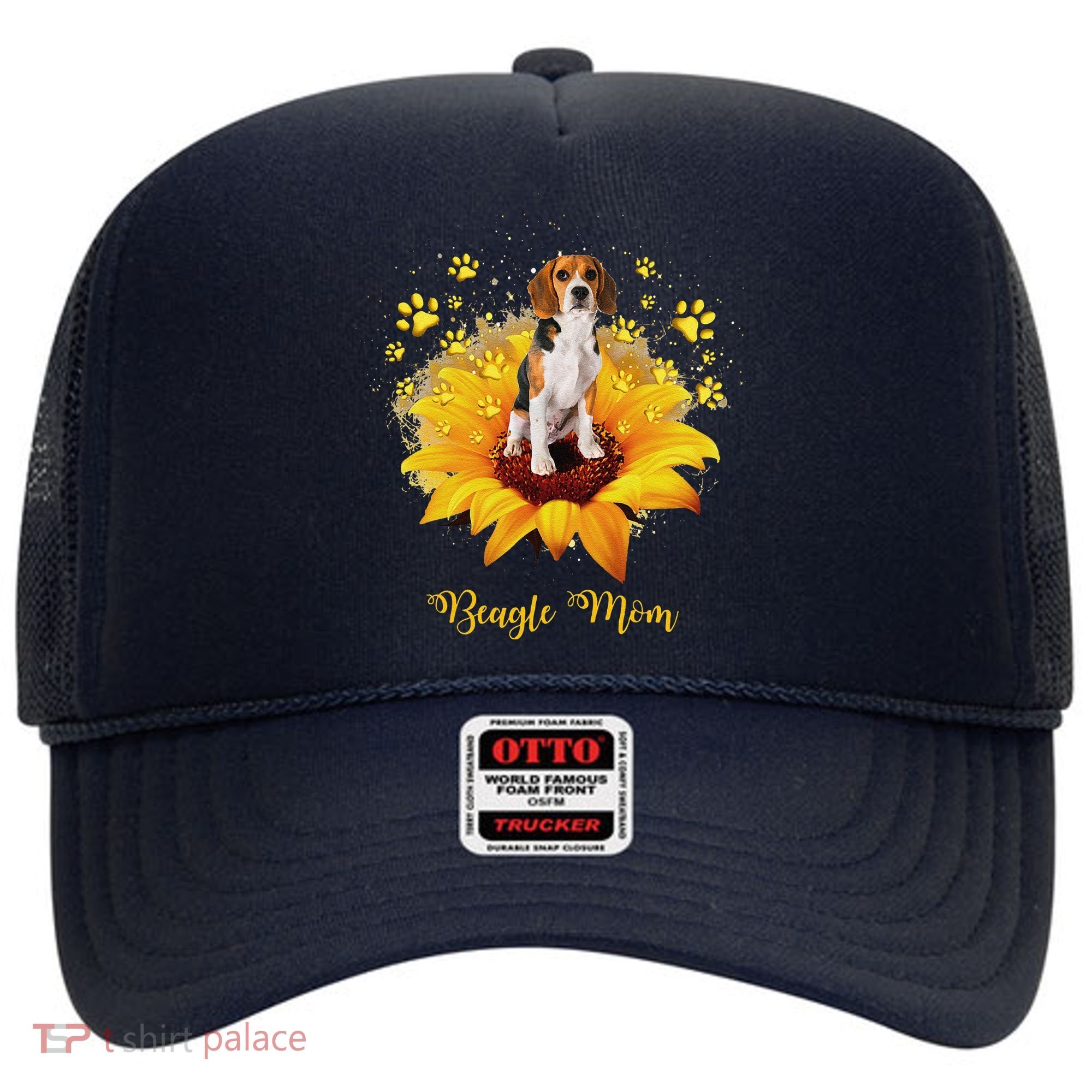 Beagle Mom Sunflower With Dog Paw MotherS Day Hat