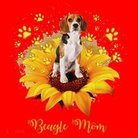 Beagle Mom Sunflower With Dog Paw MotherS Day Santa Hat thumb 1