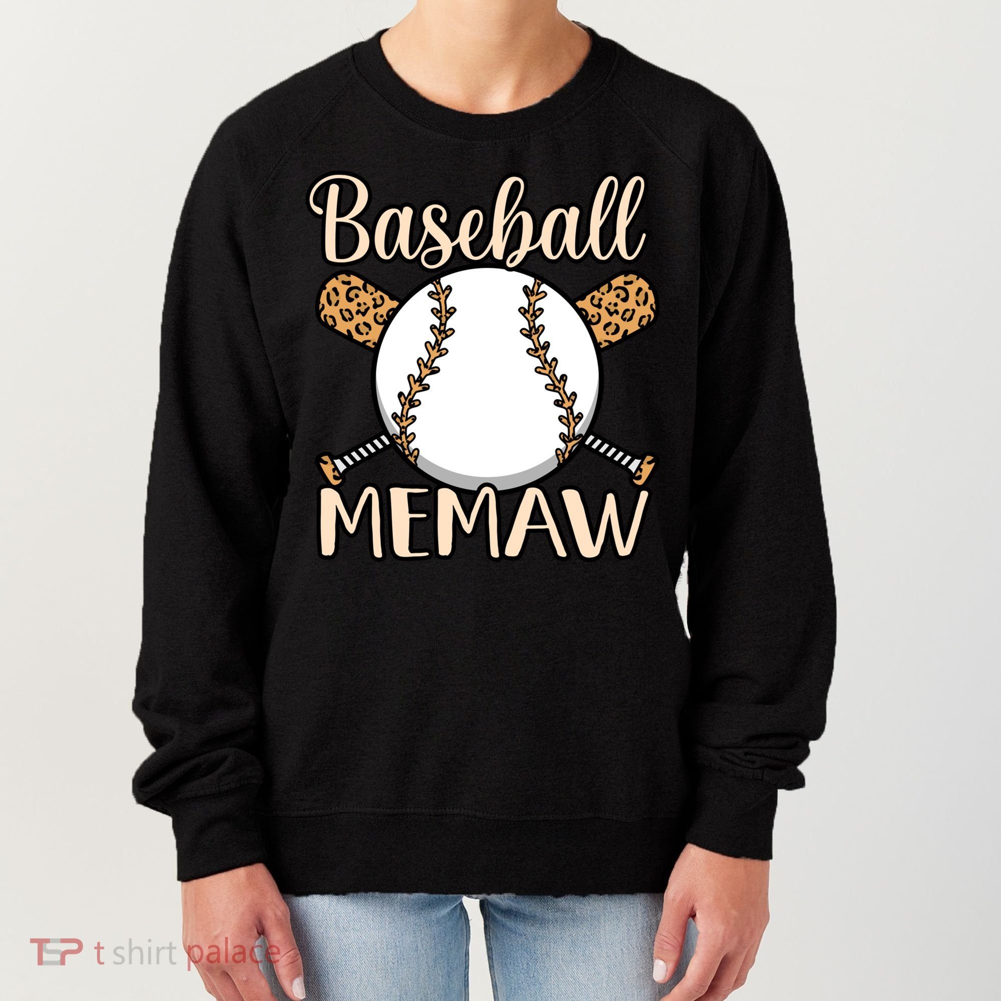 Baseball Memaw Sports Player Lover Coach Graphic Cool Gift Women's Sweatshirt